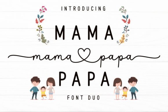 Mama Papa Duo Font